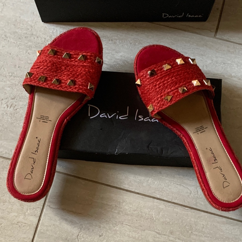 Red Studded Women's Sandals
New in the box